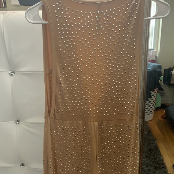 Tan rhinestone jumpsuit - Picture 3 of 3